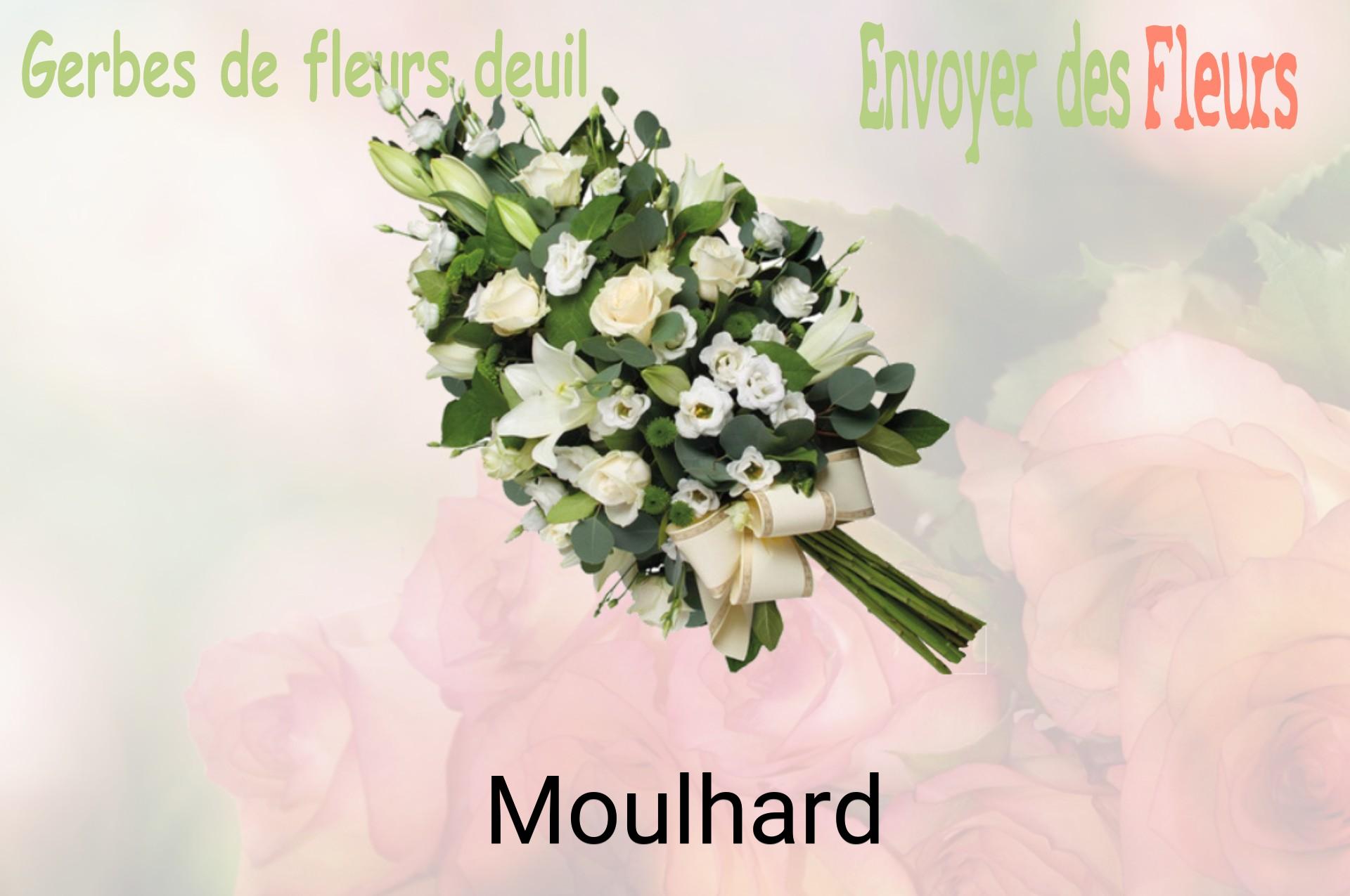 Gerbe de fleurs de deuil livrée à Moulhard
